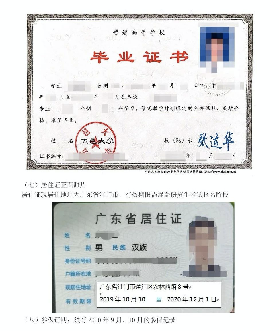 江门市2021年硕士研究生招生全国统一考试网上确认上传材料要求 江门市2021年硕士研究生招生全国统一考试网上确认上传材料要求