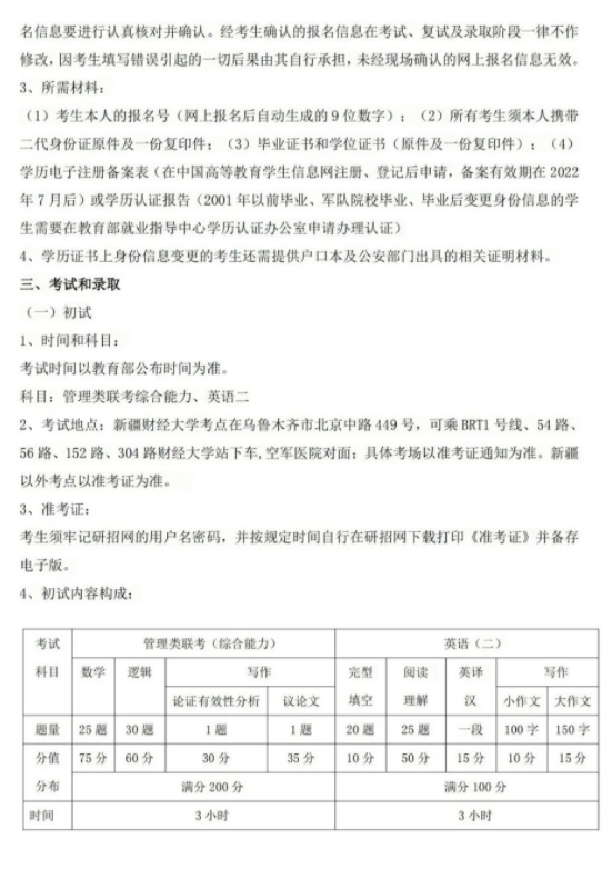 2022年新疆财经大学工商管理硕士(MBA)招生简章 2022年新疆财经大学工商管理硕士(MBA)招生简章